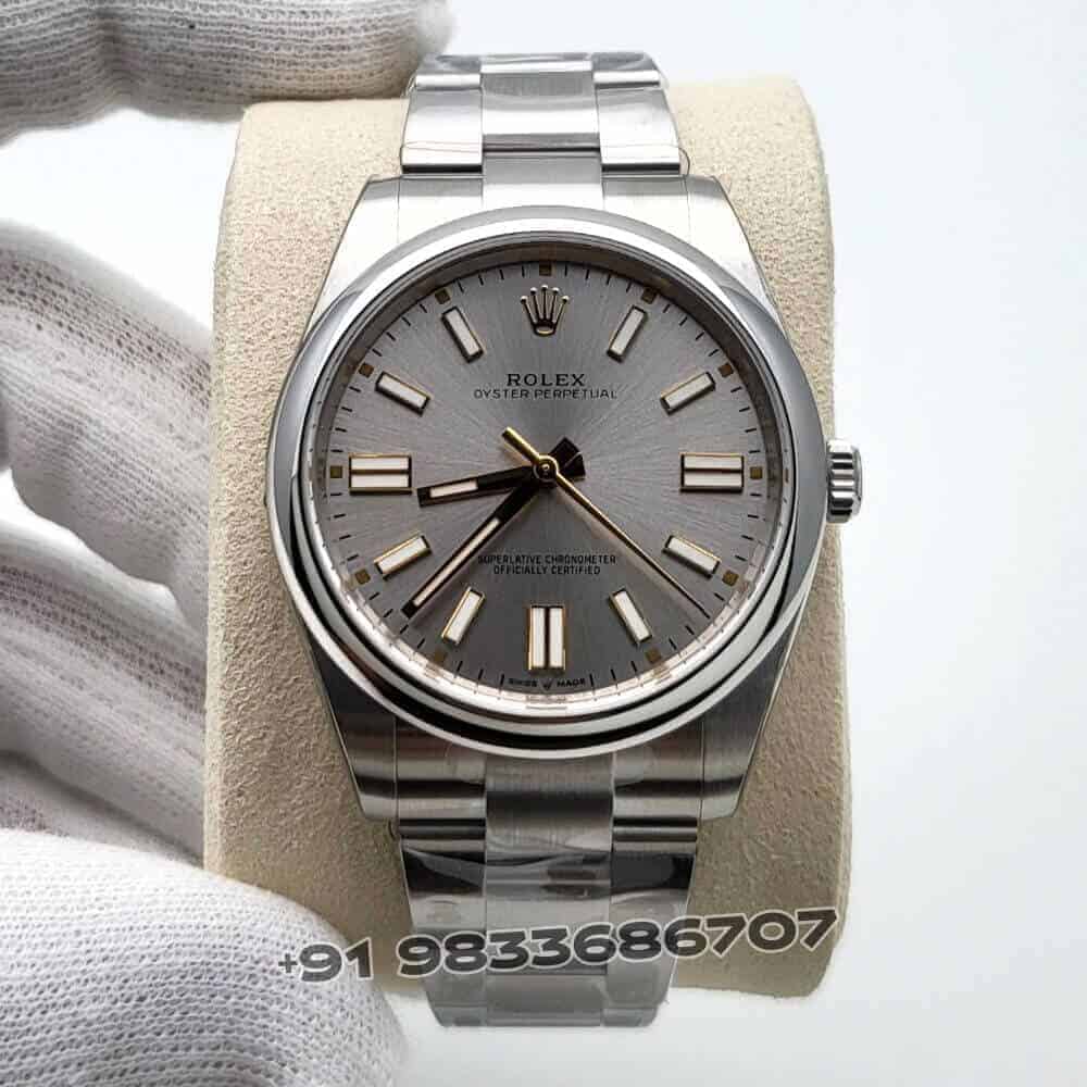Rolex Oyster Perpetual Silver Dial 41mm Exact 1